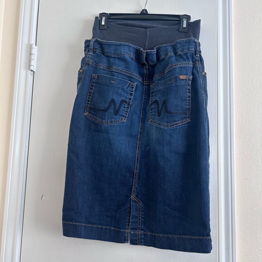 Maternity Straight-Leg Jeans skirt Noppies Dark Blue - Picture 2 of 5